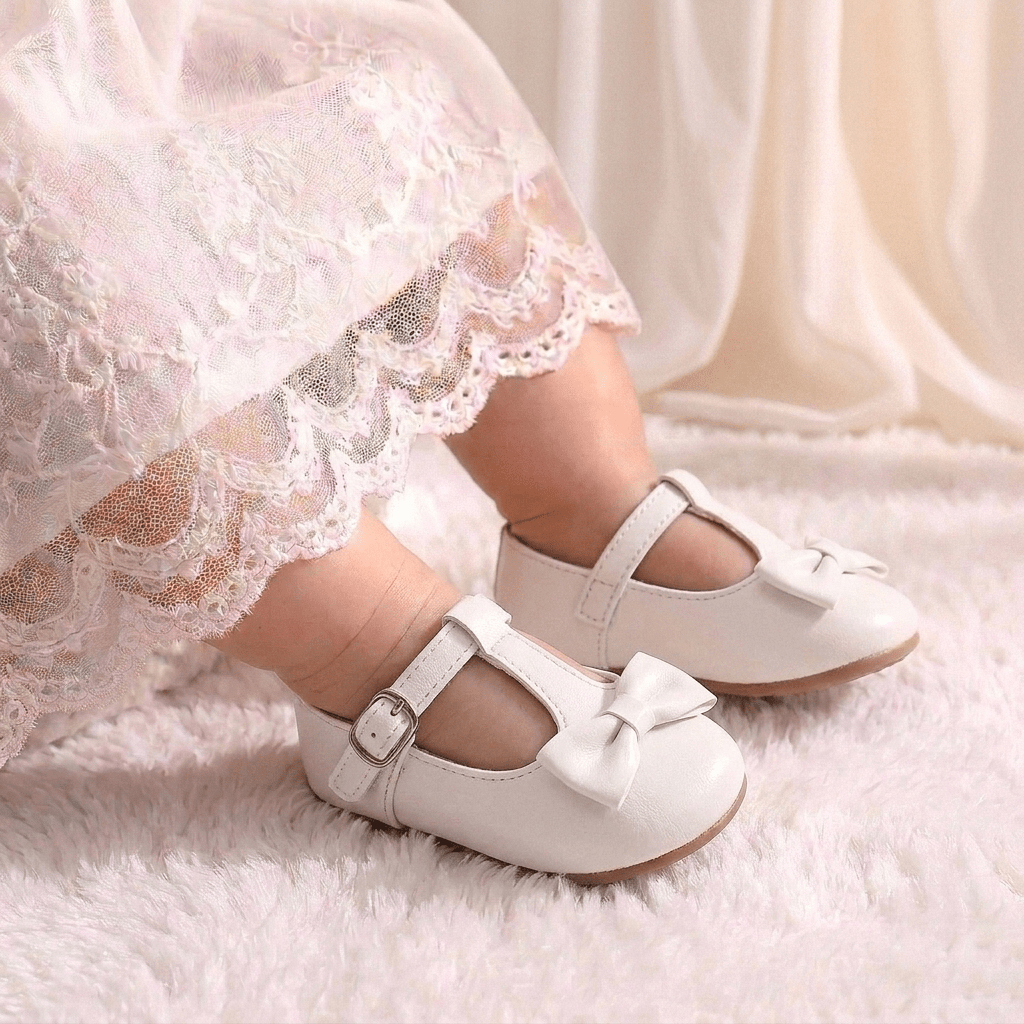 T - Strap Bow Mary Jane Baby Shoes - Betina Baby & Kids