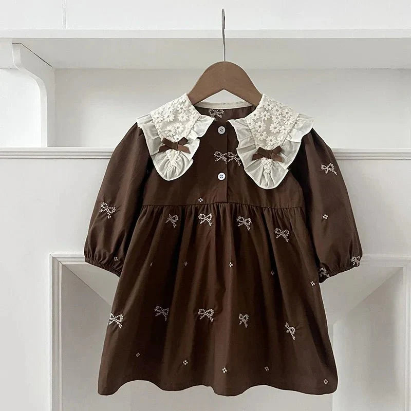 Vintage Lace Collar Baby Dress - Betina Baby & Kids