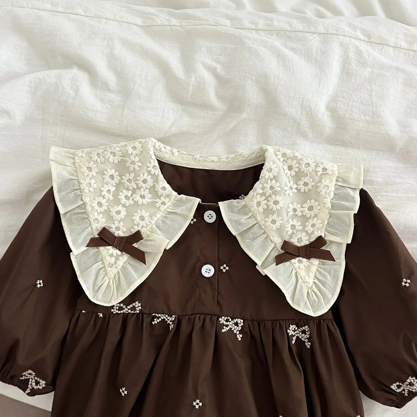 Vintage Lace Collar Baby Romper - Betina Baby & Kids