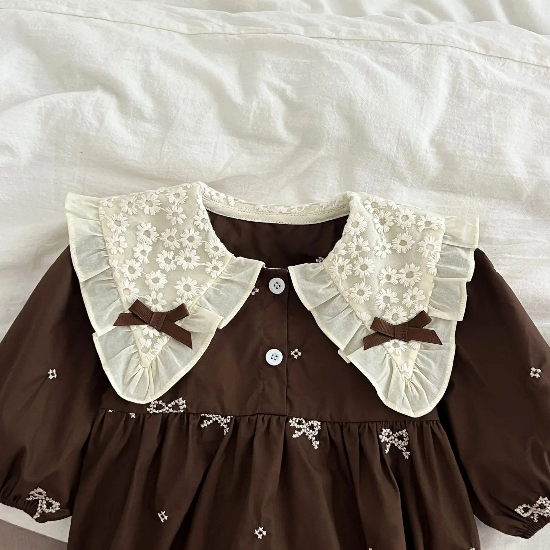 Vintage Lace Collar Baby Romper - Betina Baby & Kids