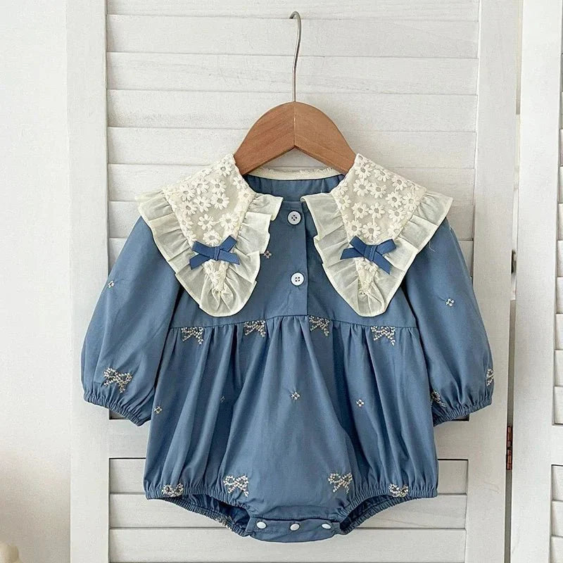 Vintage Lace Collar Baby Romper - Betina Baby & Kids