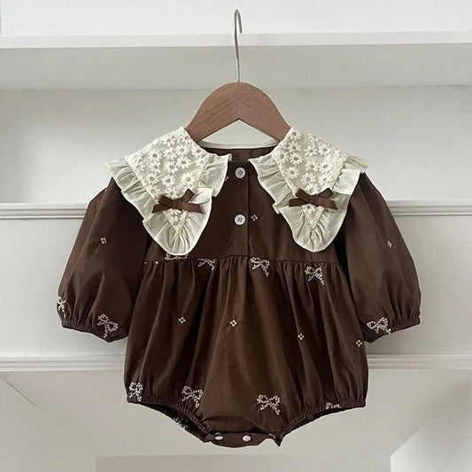 Vintage Lace Collar Baby Romper - Betina Baby & Kids