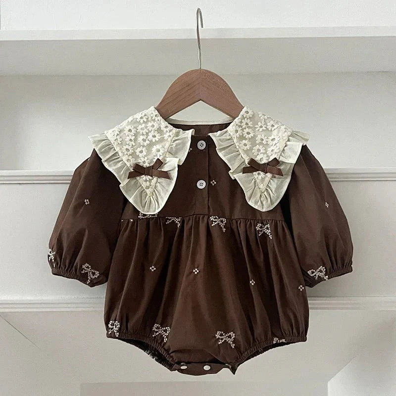Vintage Lace Collar Baby Romper - Betina Baby & Kids