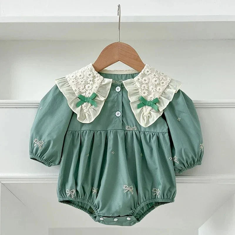 Vintage Lace Collar Baby Romper - Betina Baby & Kids