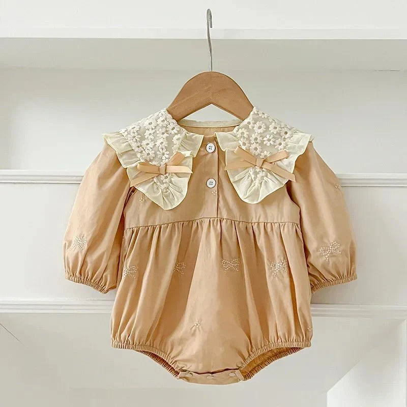 Vintage Lace Collar Baby Romper - Betina Baby & Kids