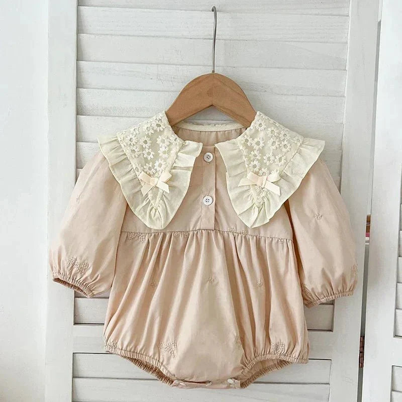 Vintage Lace Collar Baby Romper - Betina Baby & Kids