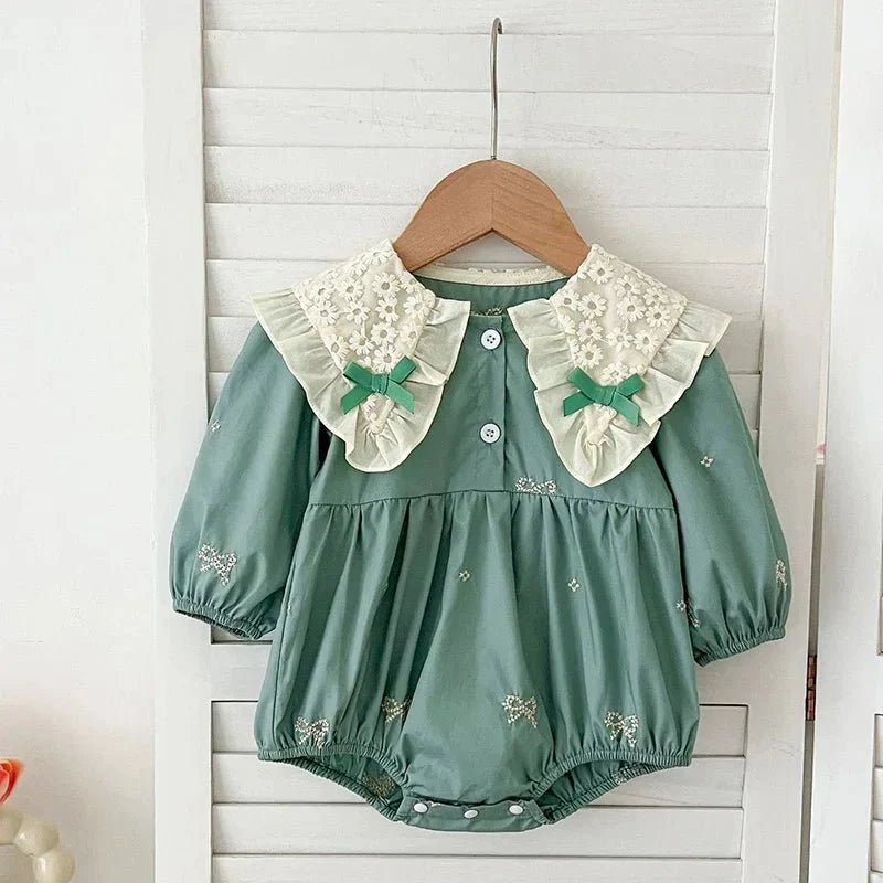 Vintage Lace Collar Baby Romper - Betina Baby & Kids