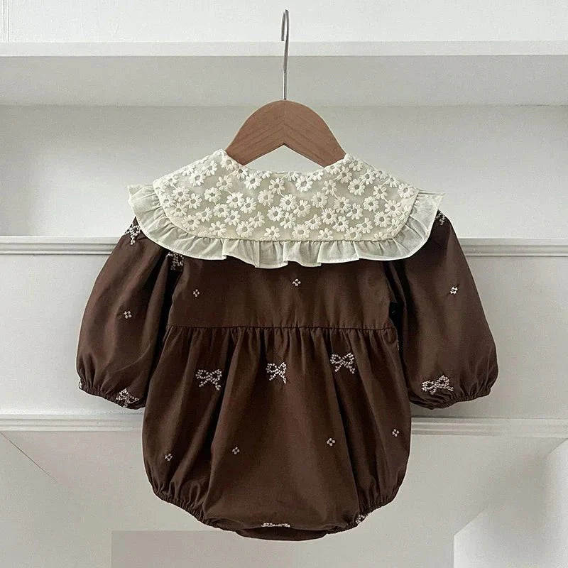 Vintage Lace Collar Baby Romper - Betina Baby & Kids